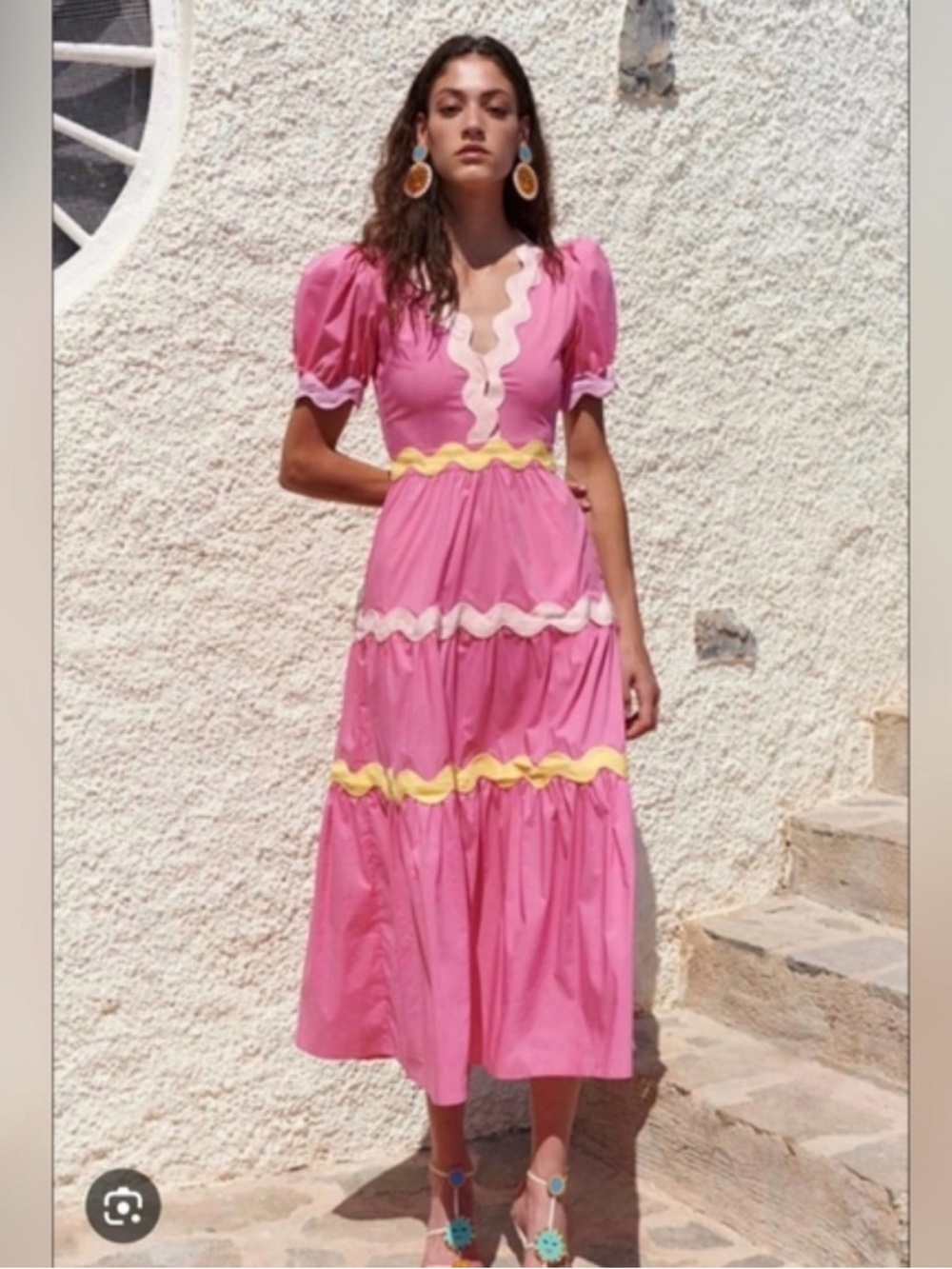 CeliaB Piscis Dress Pink Midi Sundress M